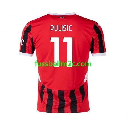 Fußballtrikots AC Mailand Pulisic 11 Heim Trikotsatz 2024-2025